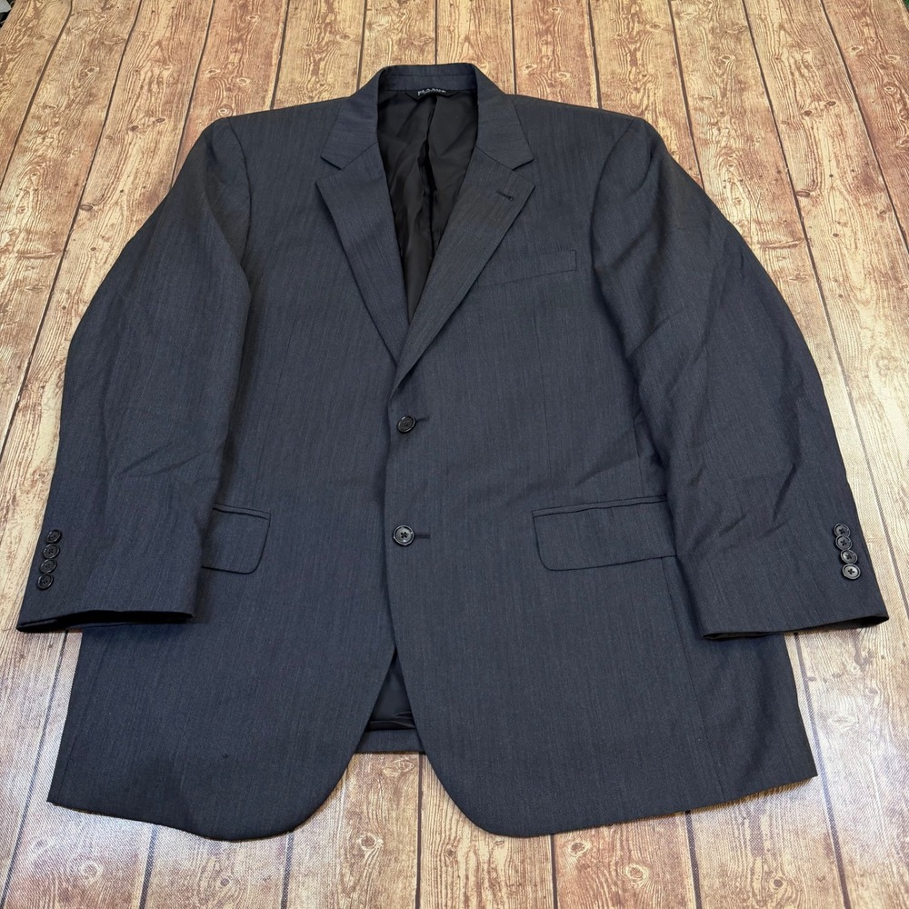 Jos A Bank Signature Collection Blazer Mens 43 Regular Gray Wool Herringbone